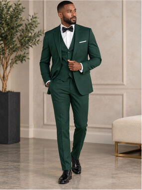 NEW Men’s Dark Green Three-Piece Suit – Size M | Jacket, Vest & Pants